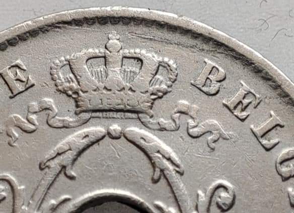 10-Centimes---Albert-I-French-Text-1923---Belgium--Die-Crack-Through-Date-
